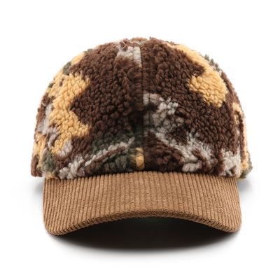 Hombres y mujeres de invierno de otoño y invierno cálido y grueso camuflaje gorra de béisbol de veludo personalizado de lana de invierno de moda para adultos gorras de béisbol gorras