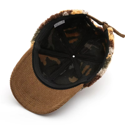 Hombres y mujeres de invierno de otoño y invierno cálido y grueso camuflaje gorra de béisbol de veludo personalizado de lana de invierno de moda para adultos gorras de béisbol gorras