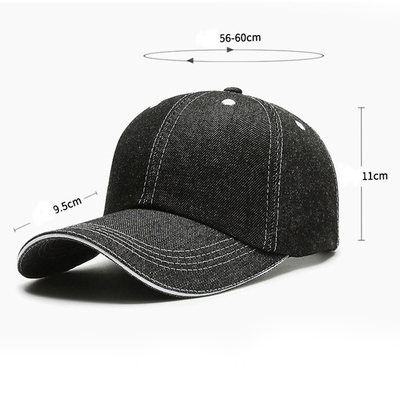 Capuchón de béisbol reforzado con costuras 6 con corona de alto perfil y diseño no estructurado