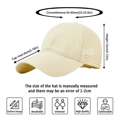 Hombres Rapido Seco Respirable Béisbol Deportivo Sombrero de malla personalizada Adjustable Sombrero Plano Sombrero de camión