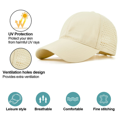 Hombres Rapido Seco Respirable Béisbol Deportivo Sombrero de malla personalizada Adjustable Sombrero Plano Sombrero de camión