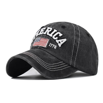Fabricante de gorras Mayorista 6 Caps de béisbol de panel Personalizado 3d Logotipo de bordado americano de algodón lavado Sombreros de papá