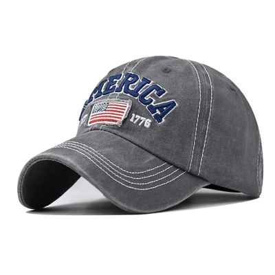 Fabricante de gorras Mayorista 6 Caps de béisbol de panel Personalizado 3d Logotipo de bordado americano de algodón lavado Sombreros de papá