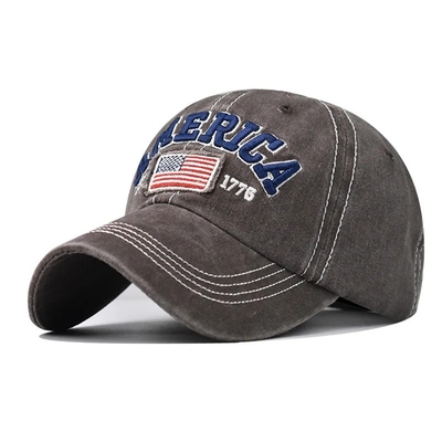 Fabricante de gorras Mayorista 6 Caps de béisbol de panel Personalizado 3d Logotipo de bordado americano de algodón lavado Sombreros de papá