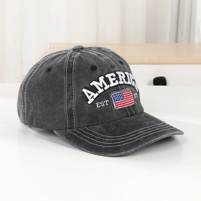 Fabricante de gorras Mayorista 6 Caps de béisbol de panel Personalizado 3d Logotipo de bordado americano de algodón lavado Sombreros de papá