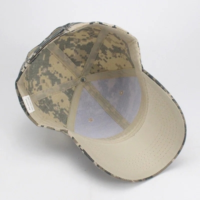 Camisetas de béisbol masculinas con camuflaje de logotipo de béisbol táctico de 6 paneles