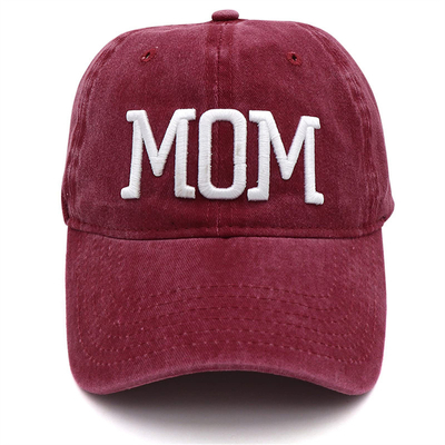 Dos tonos de lavado letra bordada Papá Mamá malla Sombrero de camión al por mayor Retro Sombrero de camión