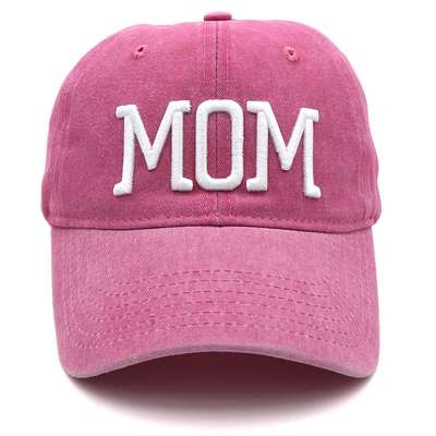 Dos tonos de lavado letra bordada Papá Mamá malla Sombrero de camión al por mayor Retro Sombrero de camión