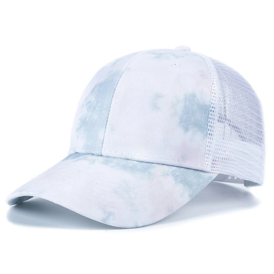 Moda personalizada Hip Hop 6 Panel Corbata Tinta Béisbol Sombrero de gorra de la corona alta Sombreros de béisbol de impresión irregular