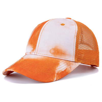 Moda personalizada Hip Hop 6 Panel Corbata Tinta Béisbol Sombrero de gorra de la corona alta Sombreros de béisbol de impresión irregular