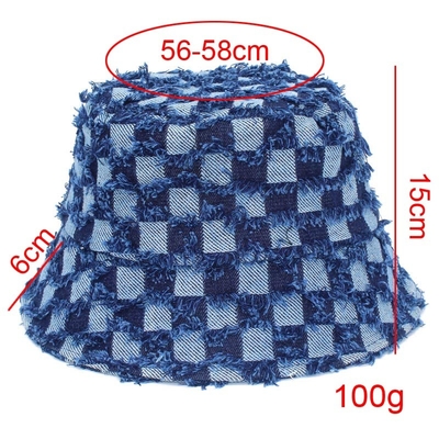 Diseñador de moda Sombreros de balde Jeans de alta calidad Sombreros de pescador con logotipo personalizado