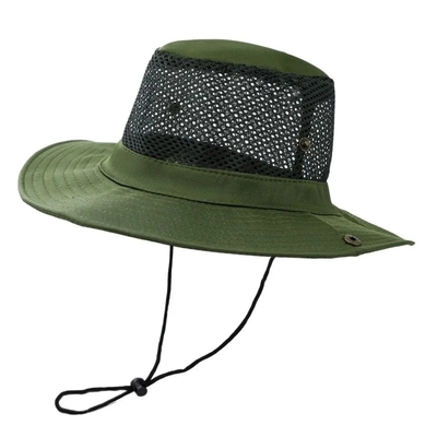 Camo exterior Camuflaje sombrero de balde de pescador con logotipo personalizado