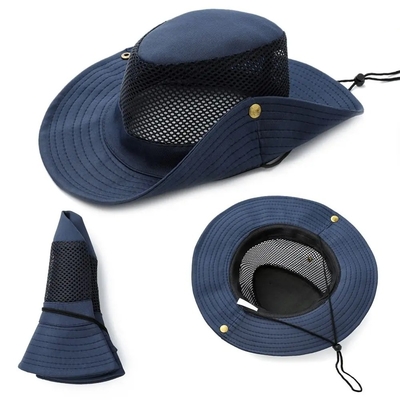 Camo exterior Camuflaje sombrero de balde de pescador con logotipo personalizado