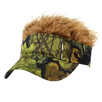 Nuevo estilo masculino Cabello con puntas Visor de sol Sombrías gorras de golf coloridas Peruca Peak Adjustable Béisbol gorras