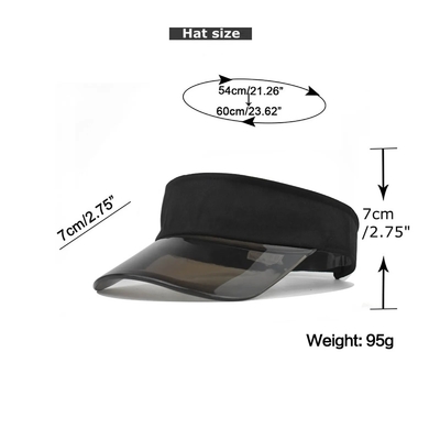 Sombreros de verano Golf Caps de visera transparente Sombreras personalizadas Protección anti-UV Sombreras de visera superior vacías