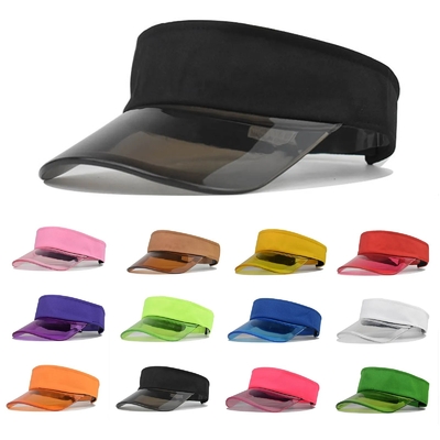 Sombreros de verano Golf Caps de visera transparente Sombreras personalizadas Protección anti-UV Sombreras de visera superior vacías