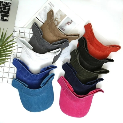 New Summer Denim Visores Lavados Mujeres Deporte al aire libre Sombrero de sol Golf Caminata de senderismo Tenis Hombre Sombrero