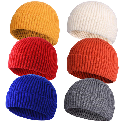 Sombreritos de punto para adultos para ocasiones casuales bordado/Jacquard/patrón en blanco y circunferencia del sombrero