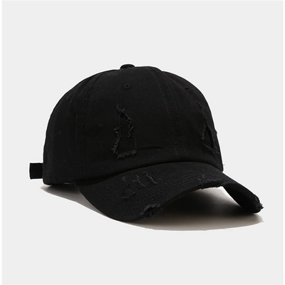 Oem Custom ajustable gorra de béisbol desgastado personalizado en apuros sombrero blanco de papá