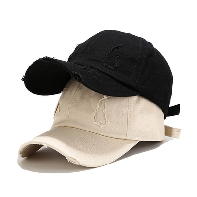 Oem Custom ajustable gorra de béisbol desgastado personalizado en apuros sombrero blanco de papá