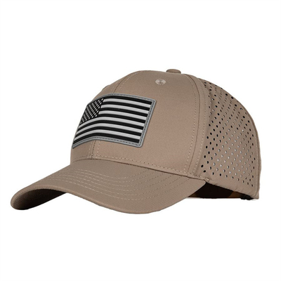 Oen Diseño personalizado American Flag Baseball Cap Mens bordado Sombrero de béisbol perforado