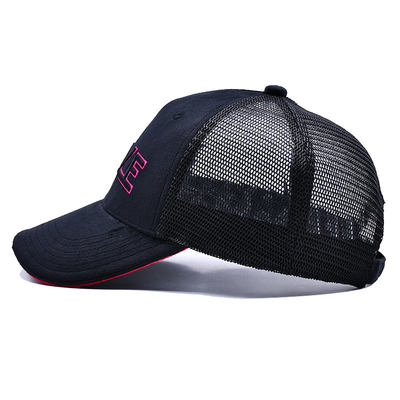 Sándwich con borde curvo de 5 paneles sombrero de terciopelo de camión mayorista Gorra Trucker Cap Logotipo personalizado