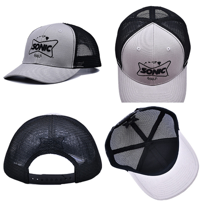 Venta al por mayor de sombrero de camión Snapback 6 panel sombreros de malla 3d bordado Sombrero de camión personalizado