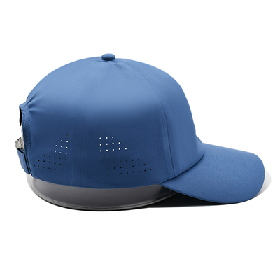Venta al por mayor Plain 6 Panel Ligero Rapido Seco Deportivo Béisbol Sombrero Rendimiento Laser Cut Hole Deportivo Sombrero Papá