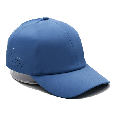 Venta al por mayor Plain 6 Panel Ligero Rapido Seco Deportivo Béisbol Sombrero Rendimiento Laser Cut Hole Deportivo Sombrero Papá