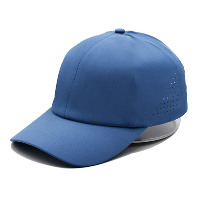 Venta al por mayor Plain 6 Panel Ligero Rapido Seco Deportivo Béisbol Sombrero Rendimiento Laser Cut Hole Deportivo Sombrero Papá