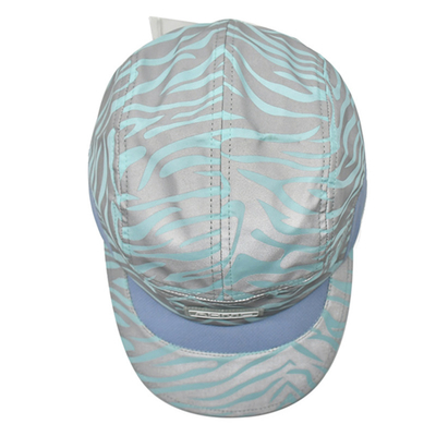 Sombreros deportivos ajustables de béisbol al aire libre ligero reflejo seco rápido 5 panel sombreros deportivos con correa de espalda