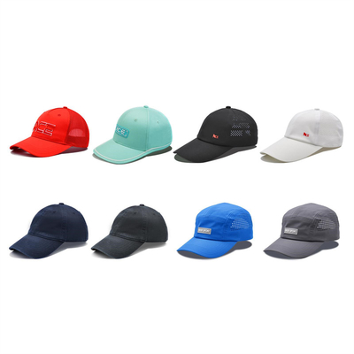 OEM Custom Ace Parche de goma de PVC Logotipo de béisbol Cap 6 Panel Sortos Sombreros Gorras