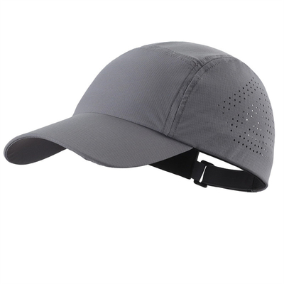 Sombrero deportivo impermeable cortado por láser perforado de alta calidad Sombrero deportivo de béisbol seco rápido