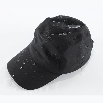 Sombrero deportivo impermeable cortado por láser perforado de alta calidad Sombrero deportivo de béisbol seco rápido