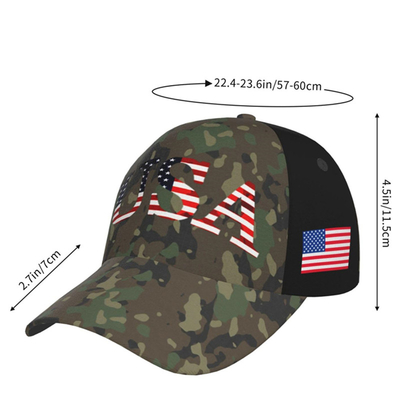 Letras de bandera de EE.UU. Capucha de béisbol táctica de camuflaje clásica sombreros de papá ajustables para hombres mujeres