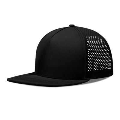Golfo de rendimiento rápido seco con láser Sombrero Snapback Perforado Sombrero de borde plano