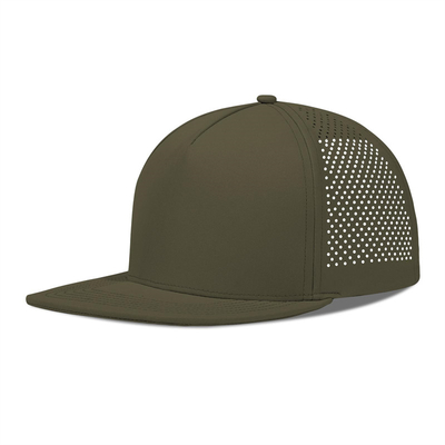 Golfo de rendimiento rápido seco con láser Sombrero Snapback Perforado Sombrero de borde plano