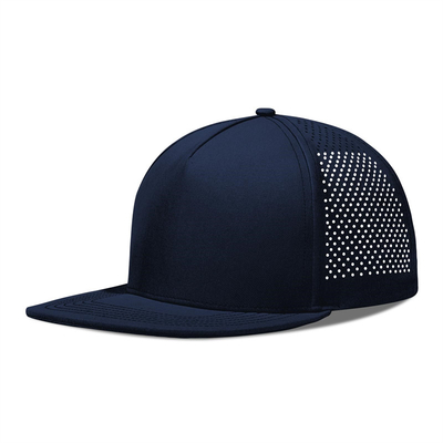 Golfo de rendimiento rápido seco con láser Sombrero Snapback Perforado Sombrero de borde plano
