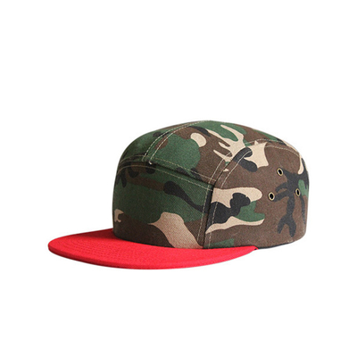 Camo al aire libre 5 paneles Camp Cap Camuflaje Gorras Camper Wholesale para hombres Mujeres
