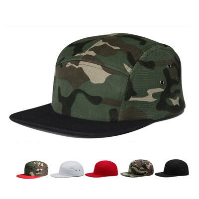 Camo al aire libre 5 paneles Camp Cap Camuflaje Gorras Camper Wholesale para hombres Mujeres