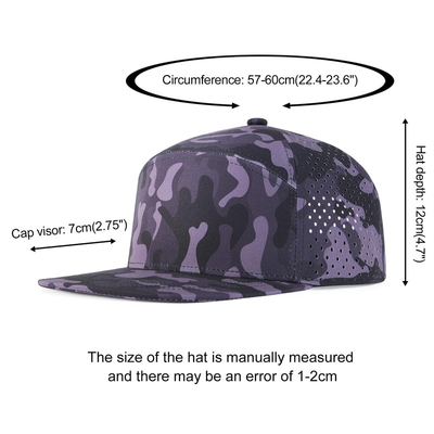 Sombrero Snapback personalizado Performance ajustable agujero de corte por láser Cap Snapback perforado