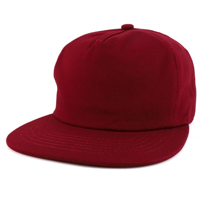 Sombrero Snapback Plano de 5 paneles ajustable sin estructura