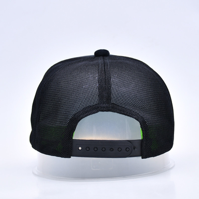 Sombrero de camión de sueda bordado de alto perfil Logotipo personalizado 5 Panel de malla Sombrero de camión