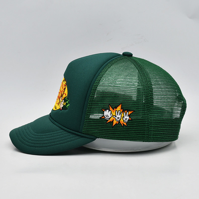 Embroidery personalizado 5 panel de espuma de la camioneta Caps de alta calidad de la cuerda de la camioneta Cap con logotipo
