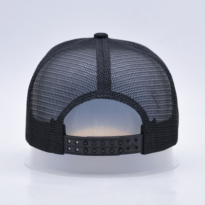 Sombrero de camionero negro y curvado personalizable, de 5 paneles, con bordado 3D