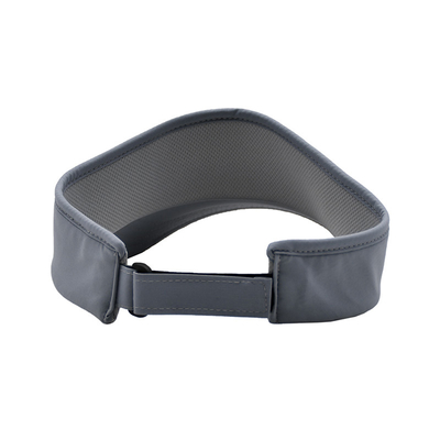 Verano al aire libre Correr con visor solar Sombrero de visor de tenis gris personalizado