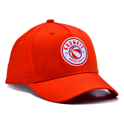 OEM Diseño personalizado Tu propio logotipo de goma de PVC 5 panel hombres mujeres running Sport Gorras Cap Nylon Red Golf Baseball Hat