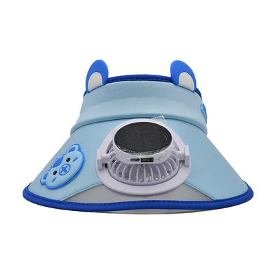 Mayorista Coreano Lindo Oso Pequeño Sombrero de ventilador solar para niños Custom Outdoor Chicos Chicas Sombrero de dibujos animados Largo borde visor de sol Sombrero de gorra