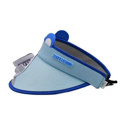 Mayorista Coreano Lindo Oso Pequeño Sombrero de ventilador solar para niños Custom Outdoor Chicos Chicas Sombrero de dibujos animados Largo borde visor de sol Sombrero de gorra