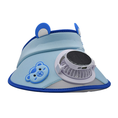 Mayorista Coreano Lindo Oso Pequeño Sombrero de ventilador solar para niños Custom Outdoor Chicos Chicas Sombrero de dibujos animados Largo borde visor de sol Sombrero de gorra